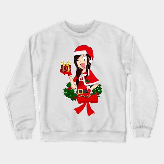 SantaChan w/ Gift Crewneck Sweatshirt by AuroraPeachy